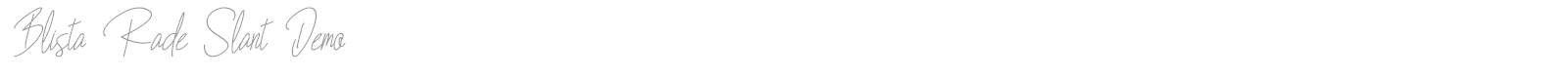 Blista Rade font preview